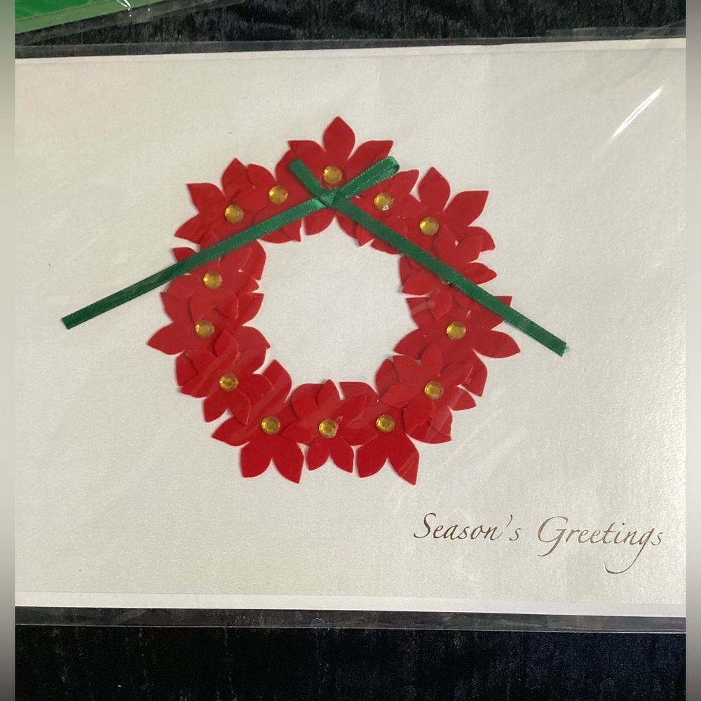 BURGOYNE Festive Holiday Dimensional Greeting Cards Set Of 5 - Picture 6 of 12